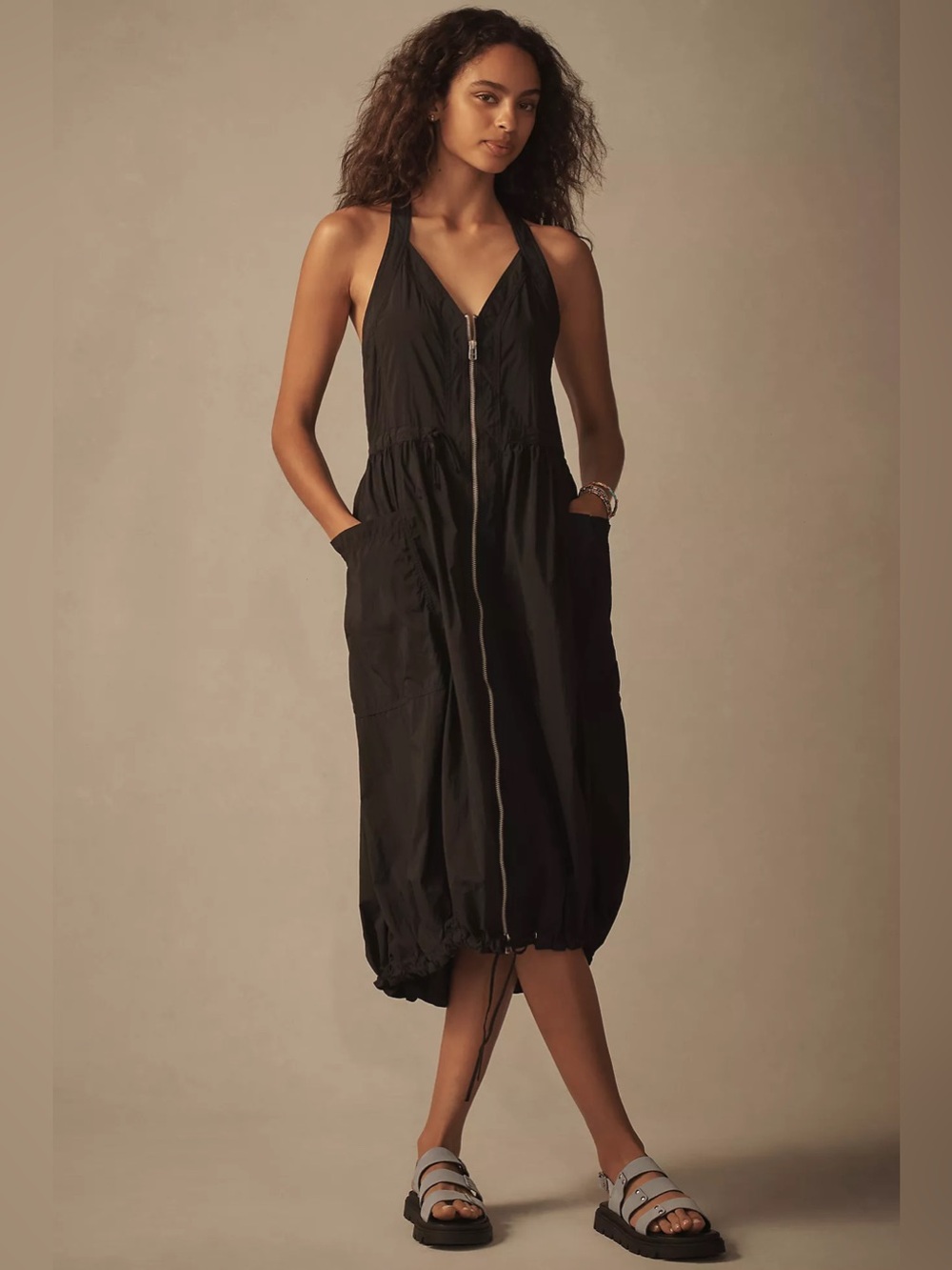 Daily Practice by Anthropologie Free Fall Drawstring Dress Size Medium